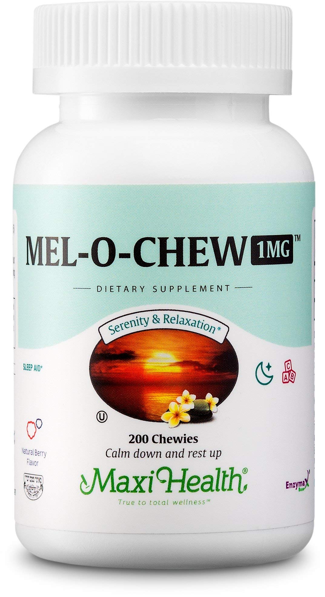 Maxi Health frasco frontal del producto con etiqueta clara y seguridad