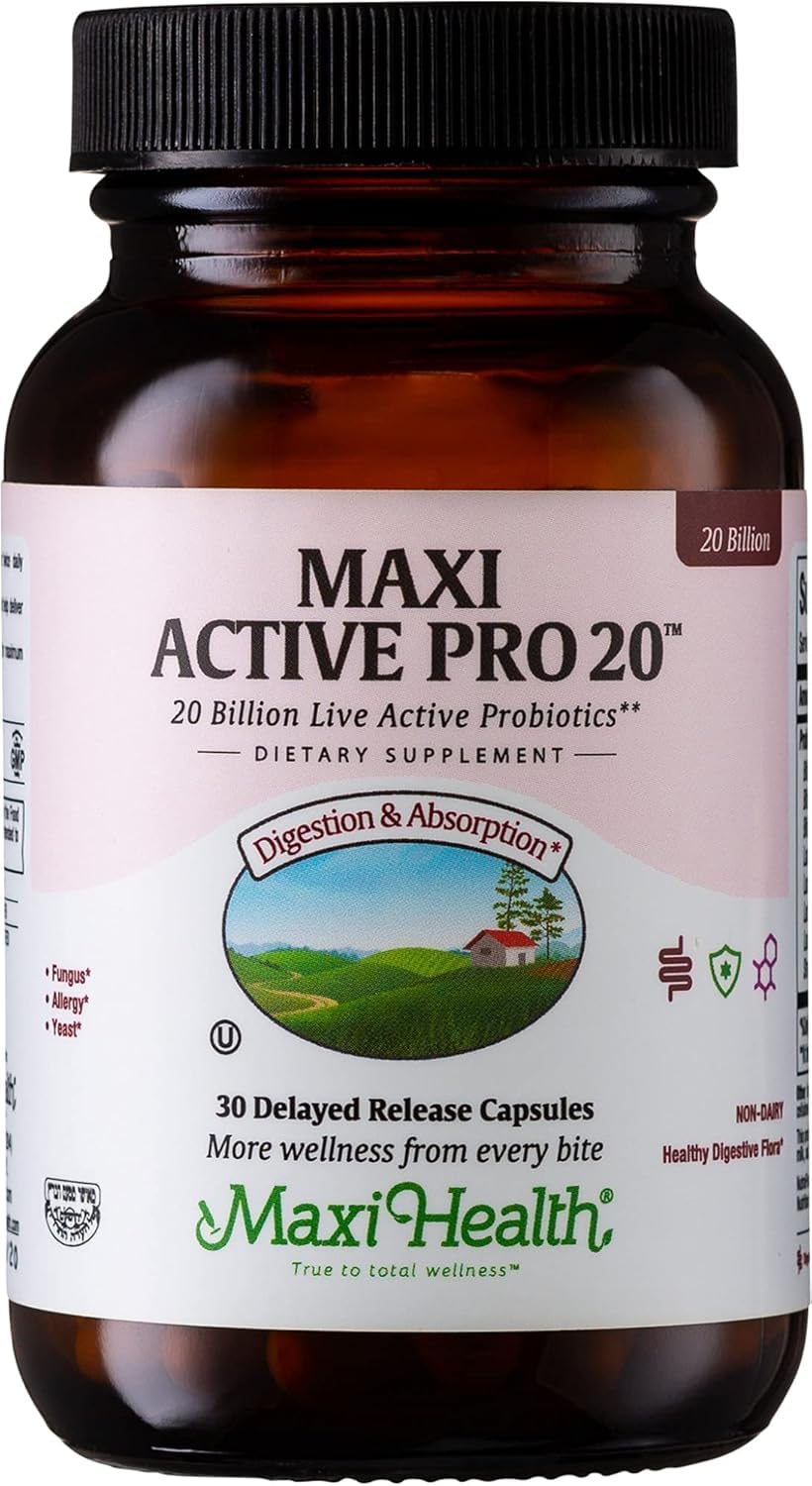 Maxi Health frente del empaque mostrando cepas y CFU para información clara