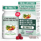 Maxi Health frente del envase mostrando 90 tabletas y sello kosher