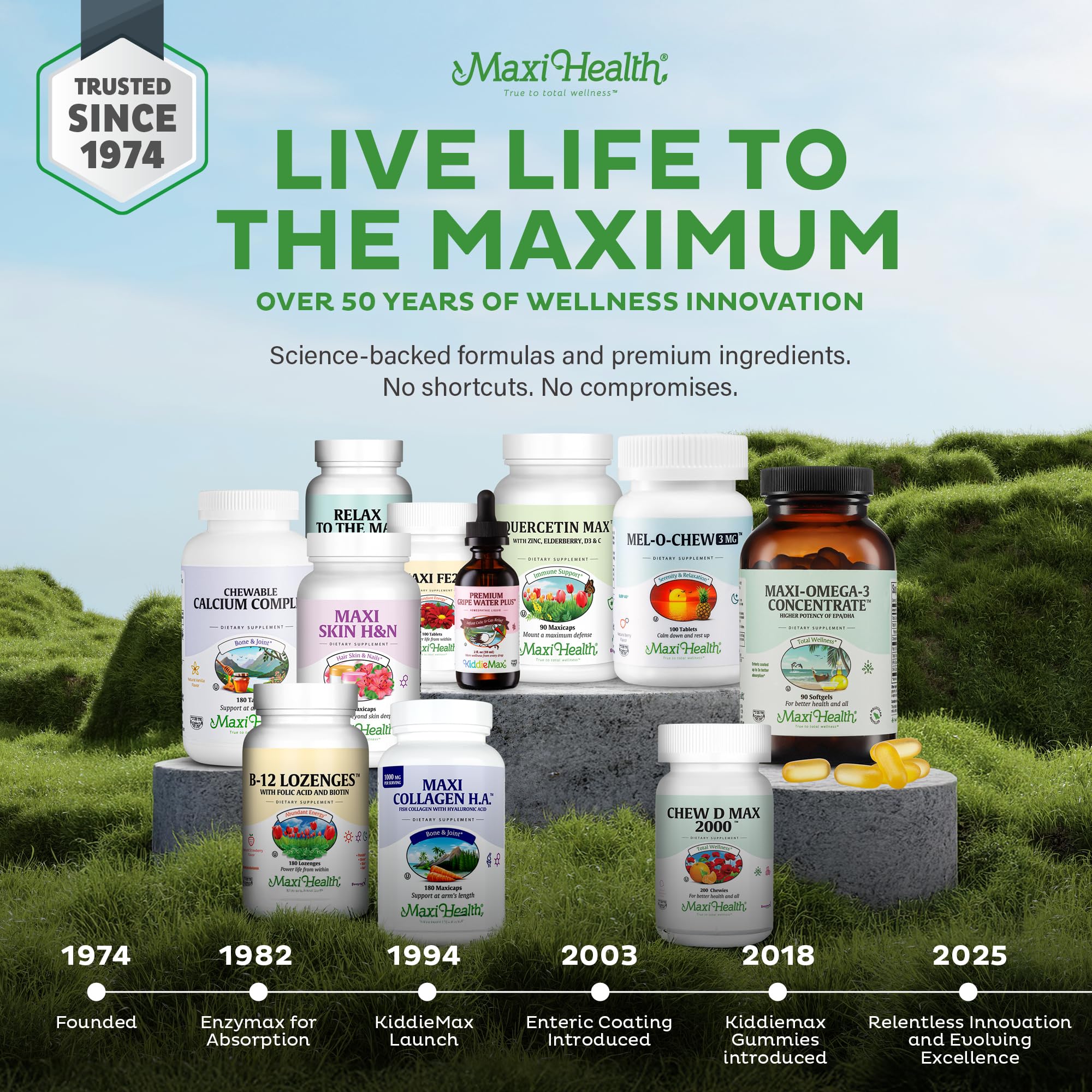 Maxi Health Kyolic en entorno de estilo de vida saludable, uso cotidiano práctico