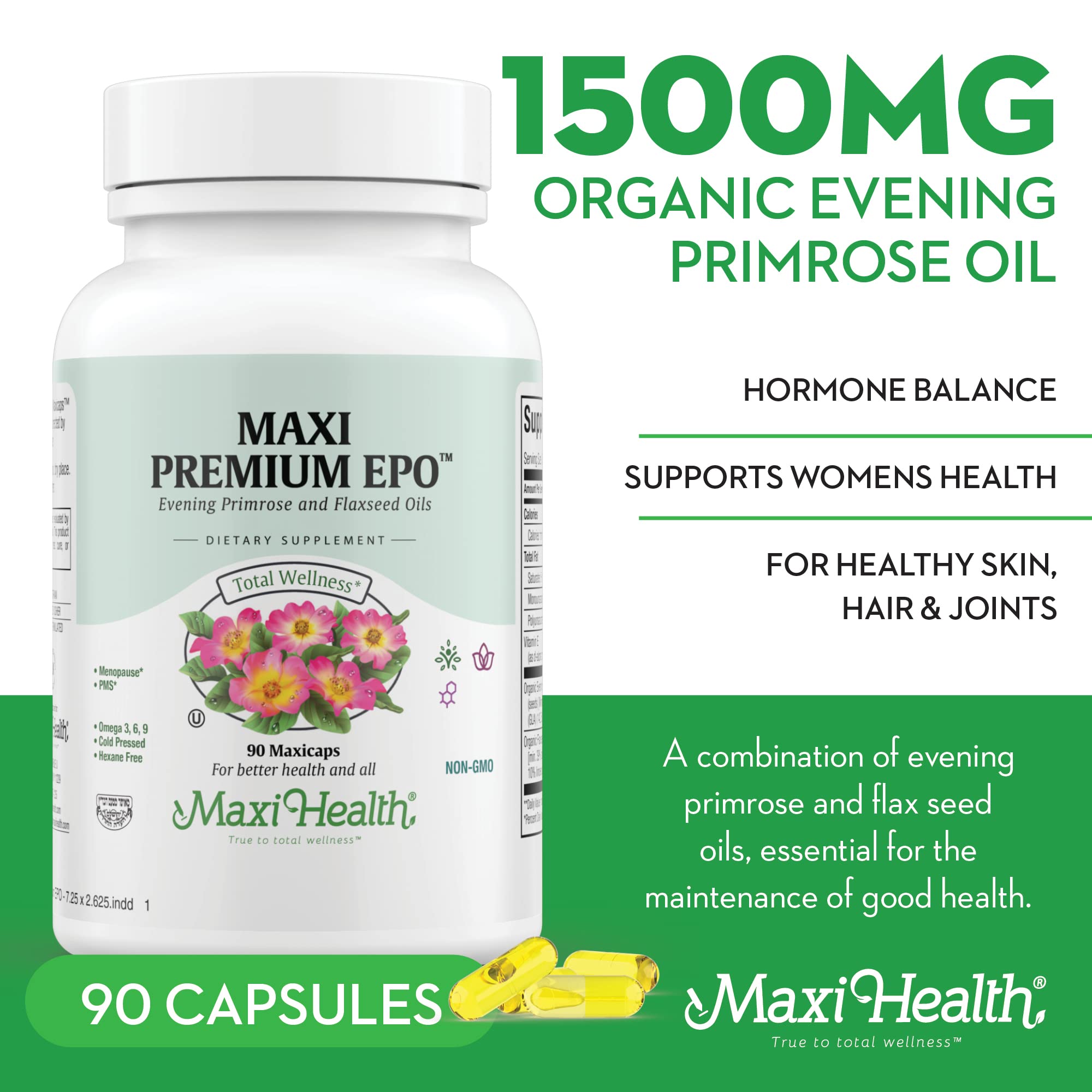 Maxi Health primer plano de cápsula resaltando textura y pureza