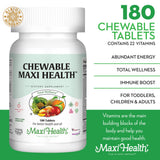 Maxi Health detalle de tabletas masticables para ver textura y tamaño