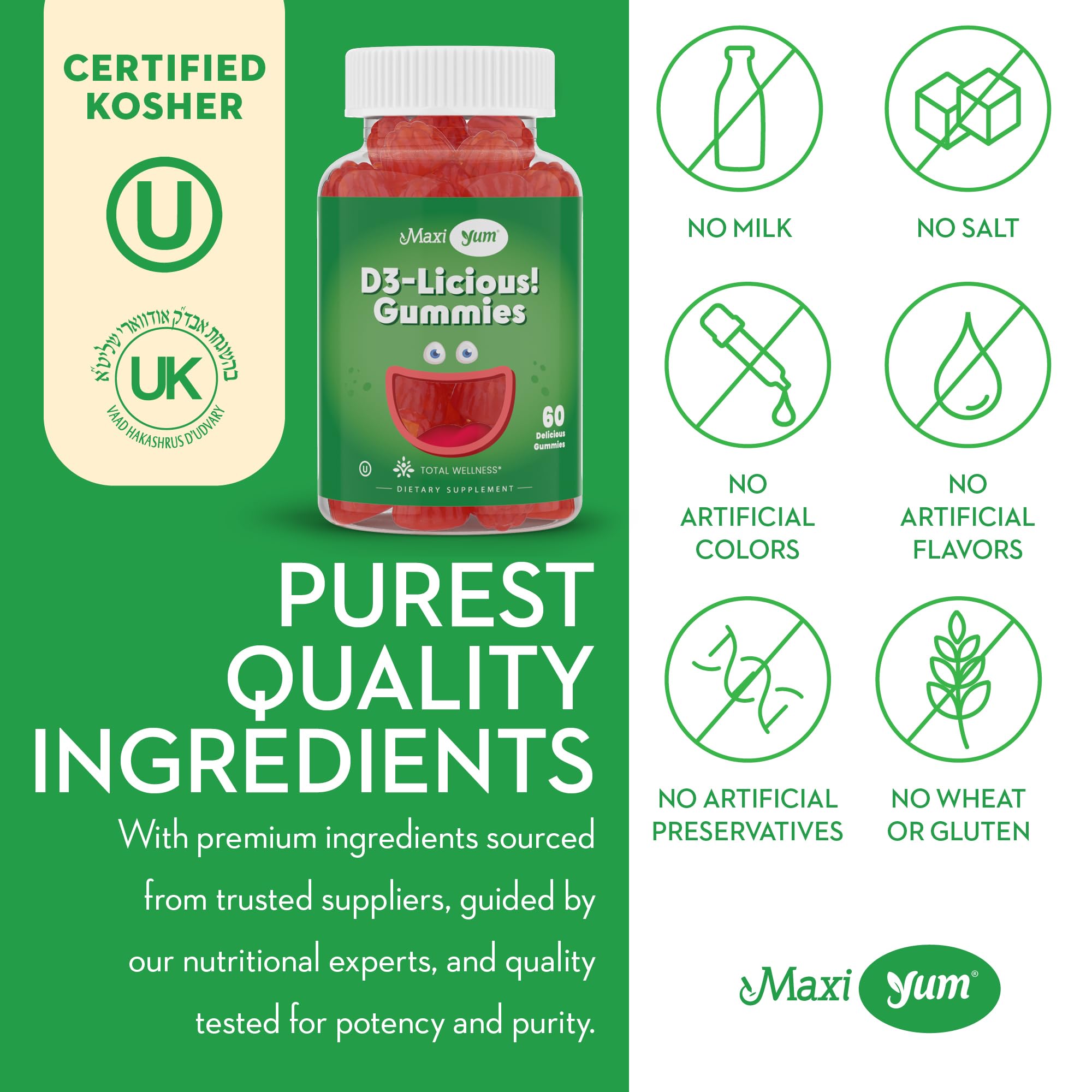 Maxi Health etiqueta con ingredientes y dosis para transparencia nutricional