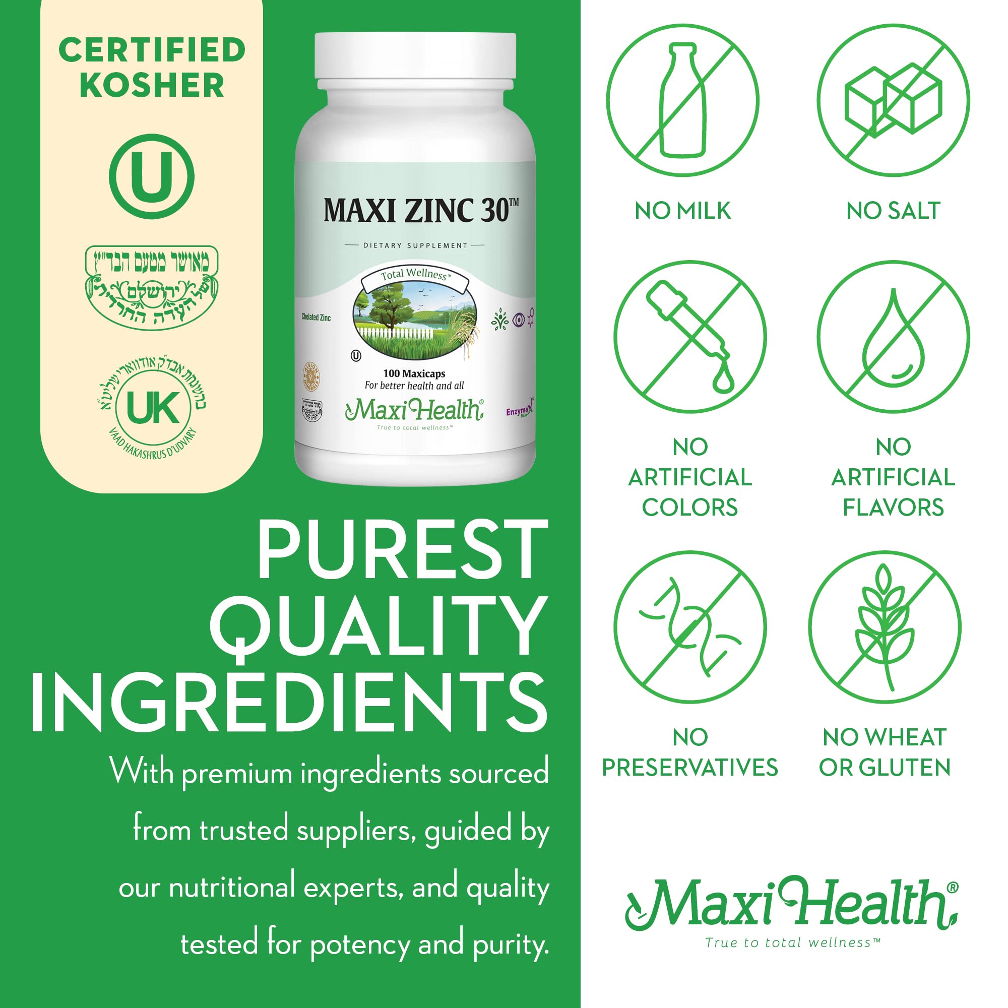 Estilo de vida saludable con Maxi Health Zinc en cocina, apoyo a la dieta