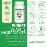 Estilo de vida saludable con Maxi Health Zinc en cocina, apoyo a la dieta