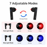 Maxie detalle de LEDs rojo y azul que permite seleccionar modos