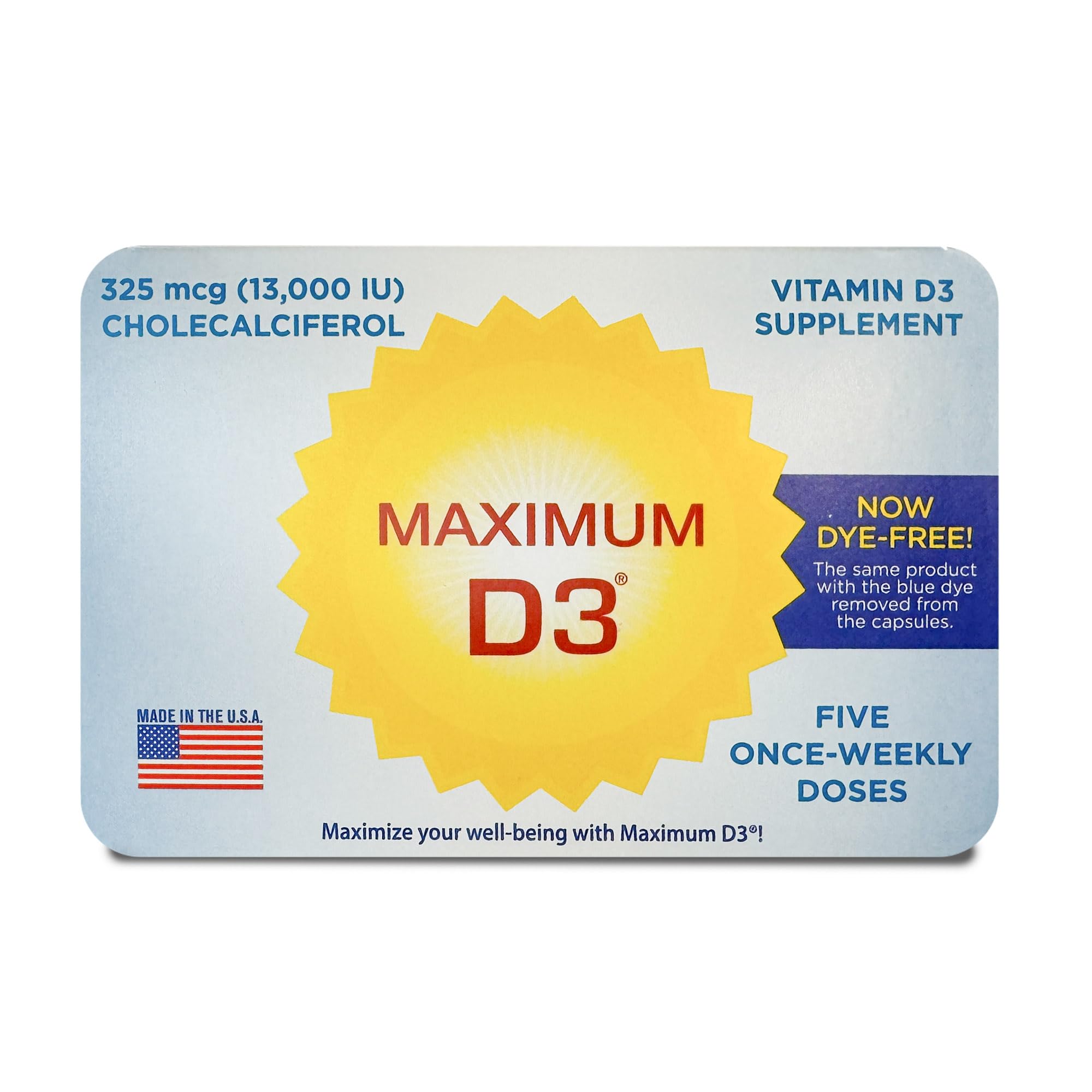 Maximum D3 cápsula en primer plano mostrando textura y calidad del recubrimiento