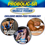Bote abierto con porción visible de Probolic-SR chocolate, Maximum Human Performance para uso diario