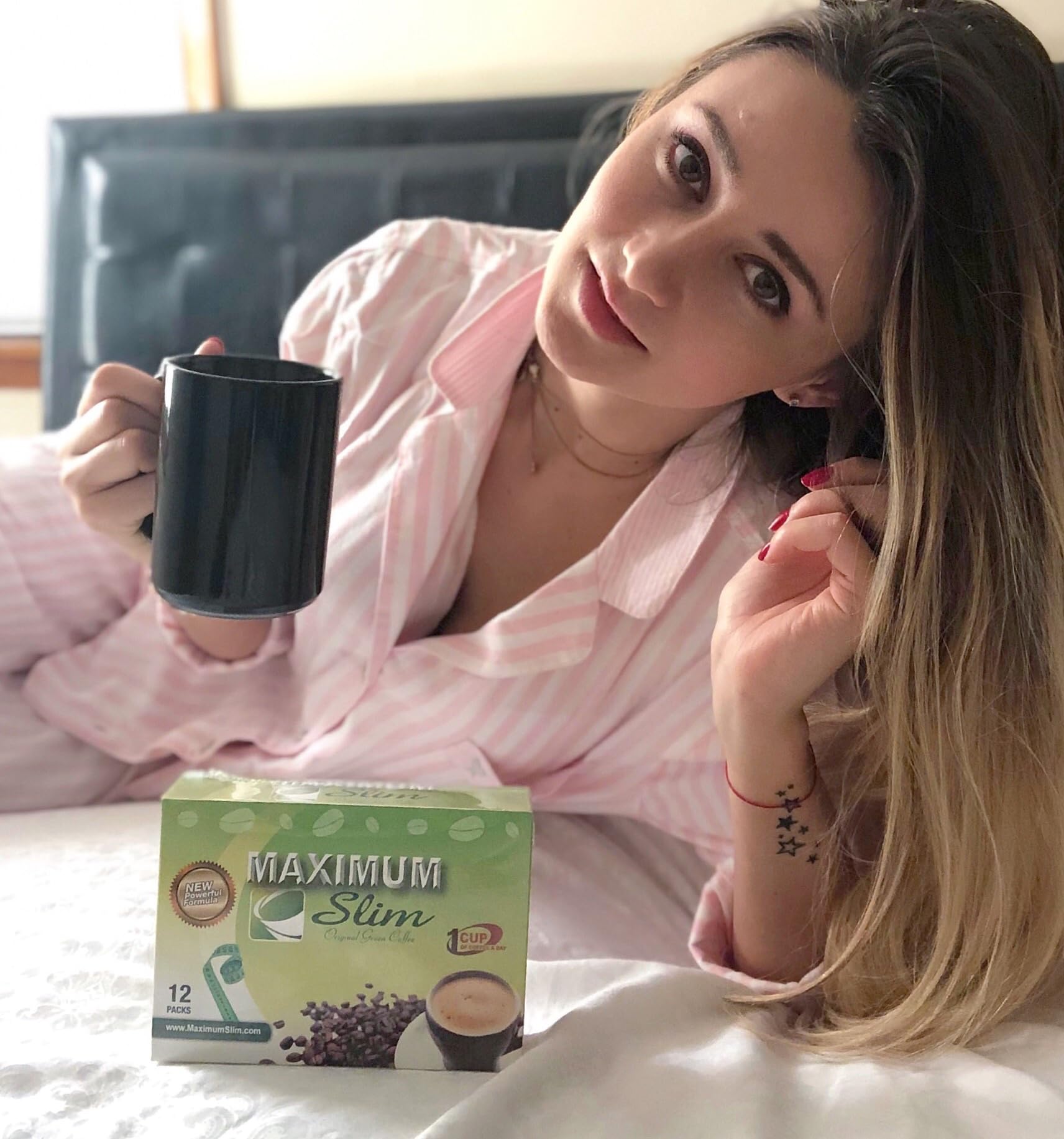 Maximum Slim ingredientes herbales naturales en primer plano