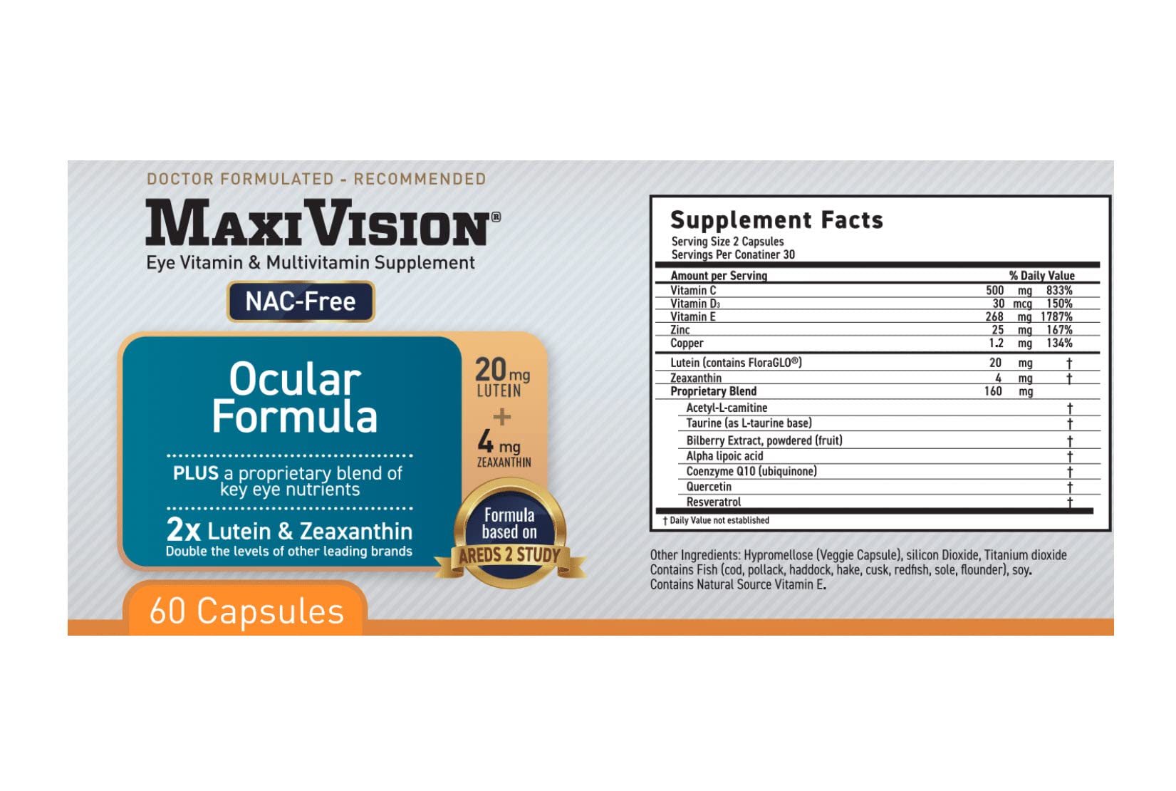 MaxiVision comparación de tamaño de cápsula para referencia clara