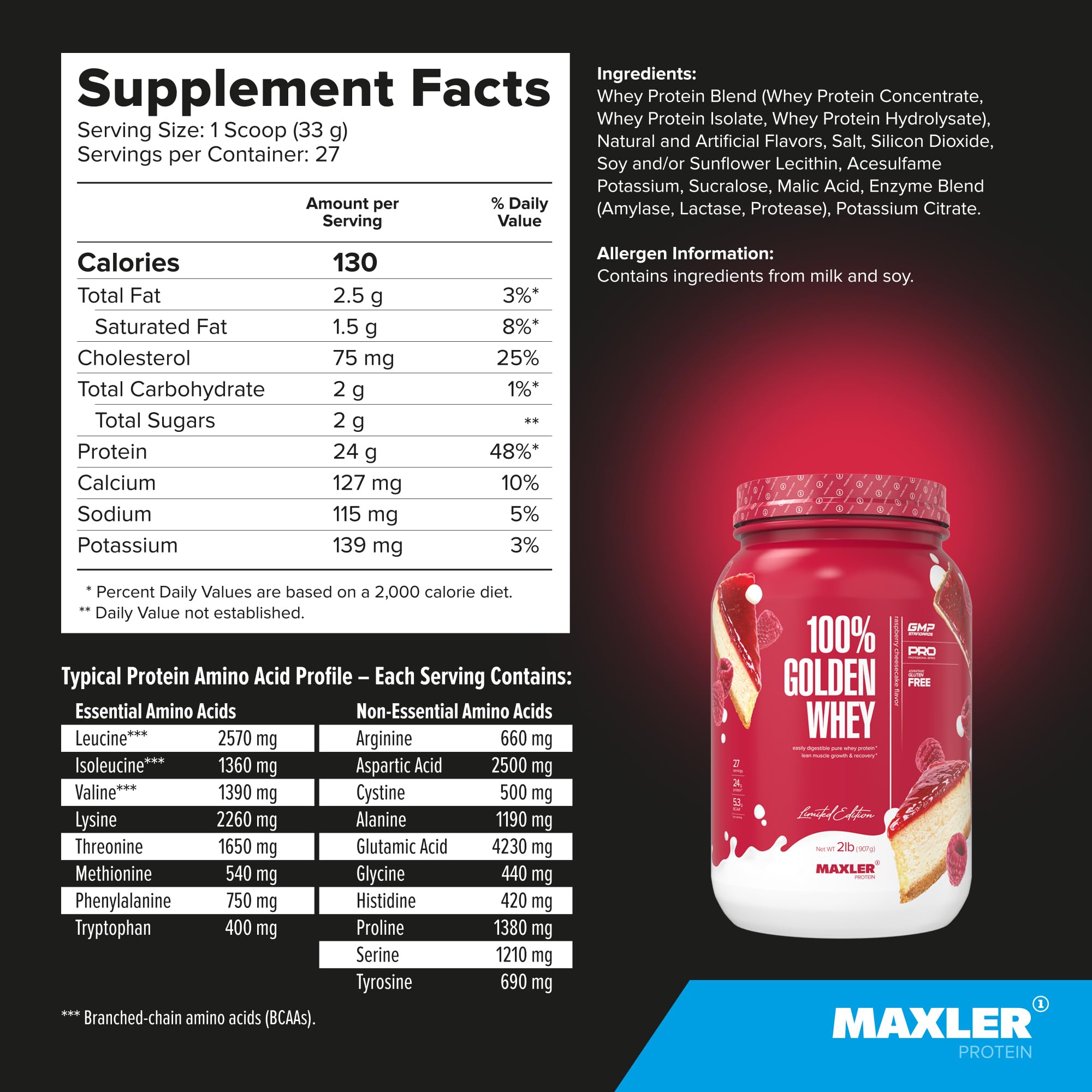 Detalle de etiqueta Maxler con lista de ingredientes y enzimas digestivas claras