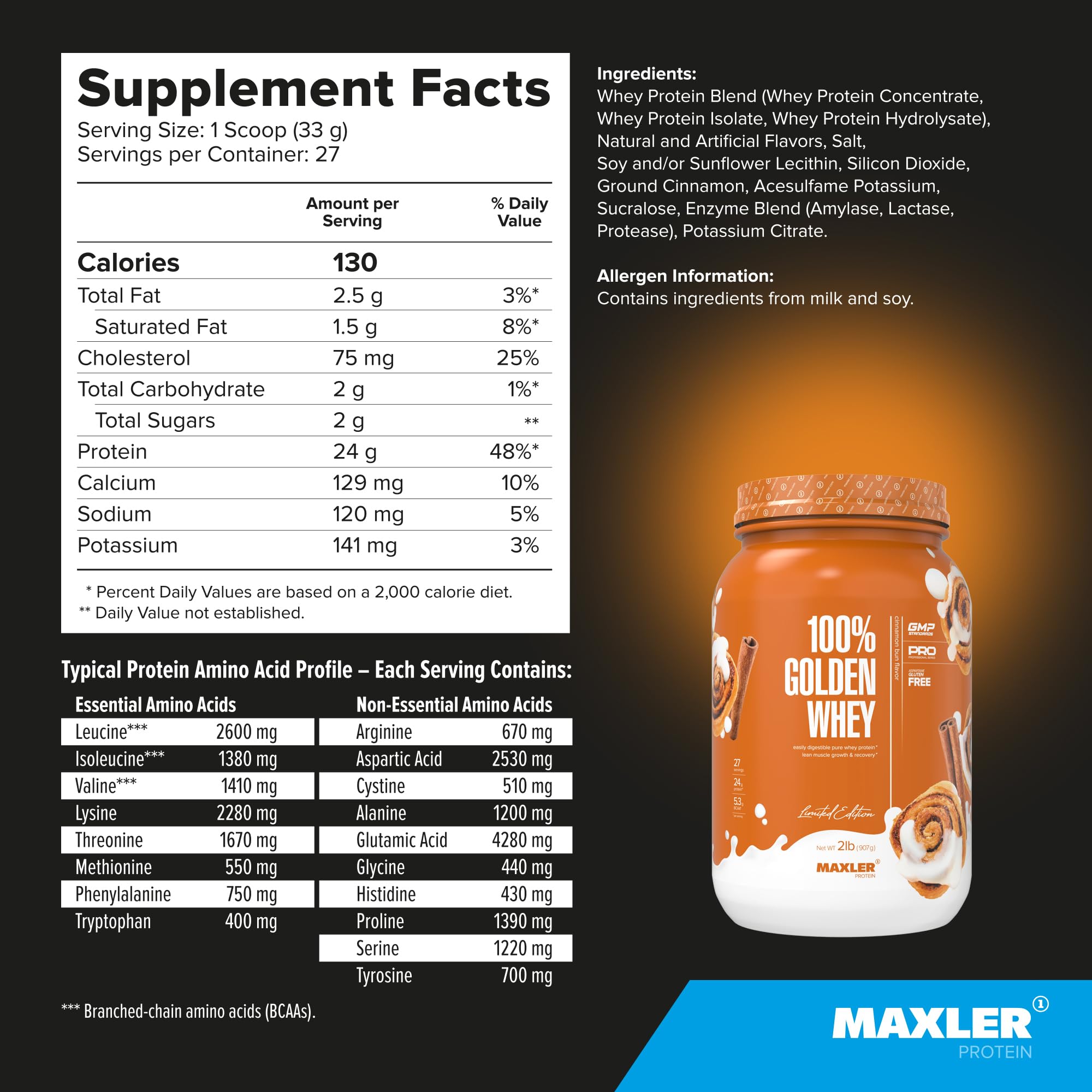 Maxler etiqueta con información nutricional e ingredientes clara y legible