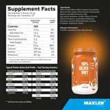 Maxler etiqueta con información nutricional e ingredientes clara y legible