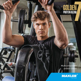 Maxler Golden 7 en escena de desayuno saludable, aporta energía matinal