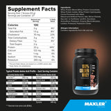 Maxler ingredientes sobre mesa destacando mezcla whey y enzimas digestivas