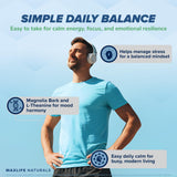 MaxLife Naturals etiqueta nutricional destacando ingredientes puros y limpios