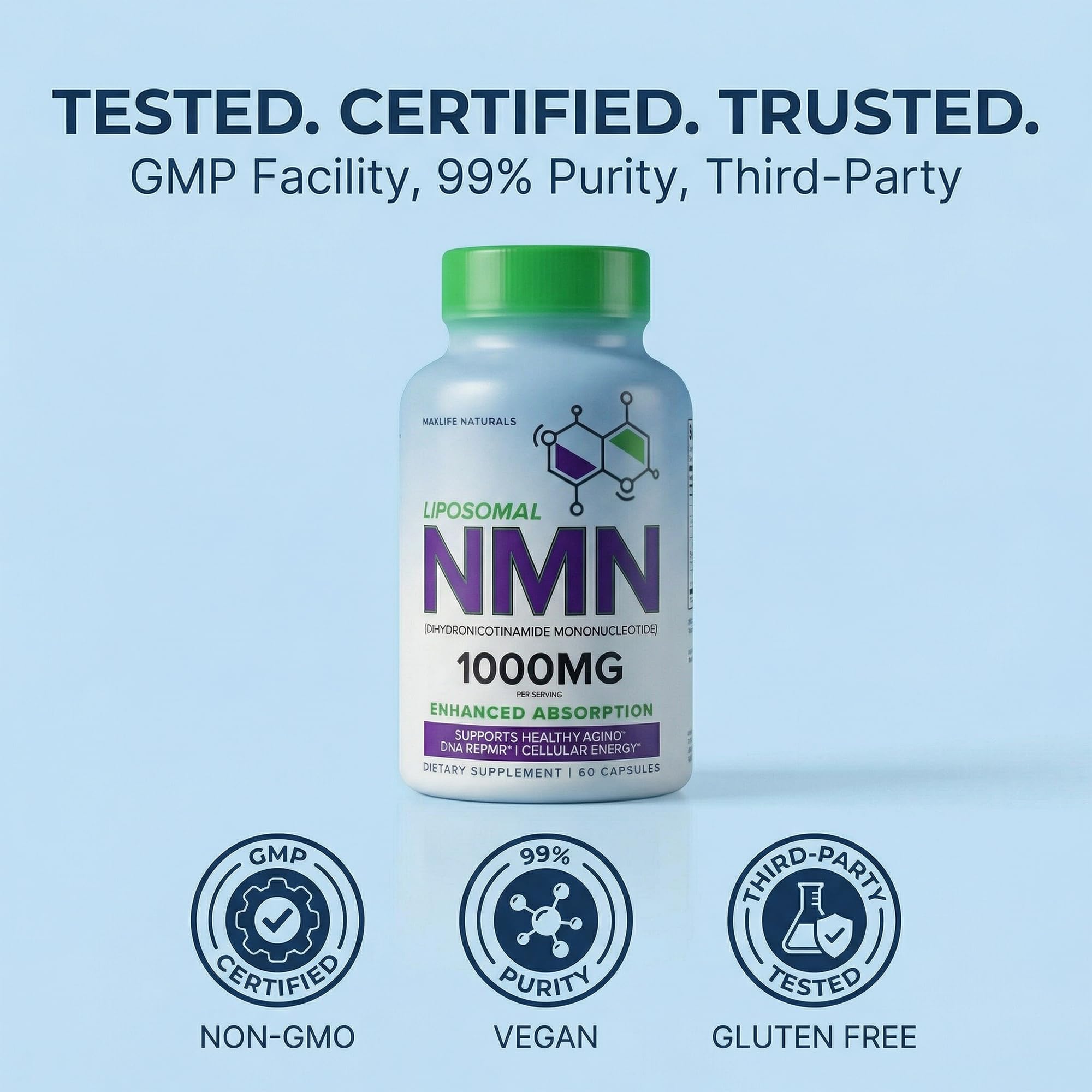 MaxLife Naturals pruebas de laboratorio, garantía de calidad