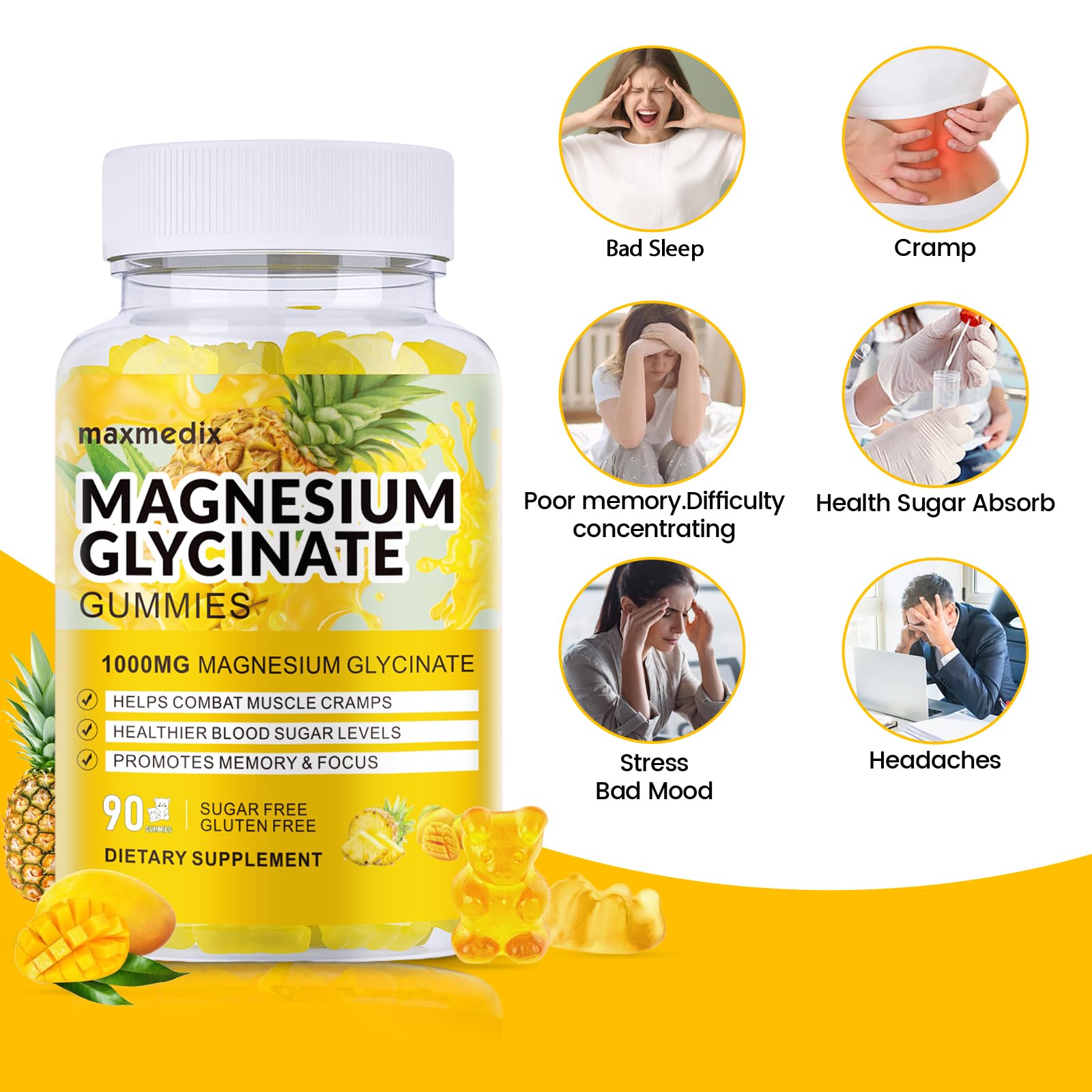 maxmedix etiqueta con información de magnesio 1000mg y potasio clara