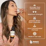 Maxx Herb etiqueta detallada con ingredientes y origen en EE. UU.