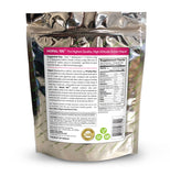 Maxx Herb polvo mezclado en batido rosado, aporta fibra y color natural