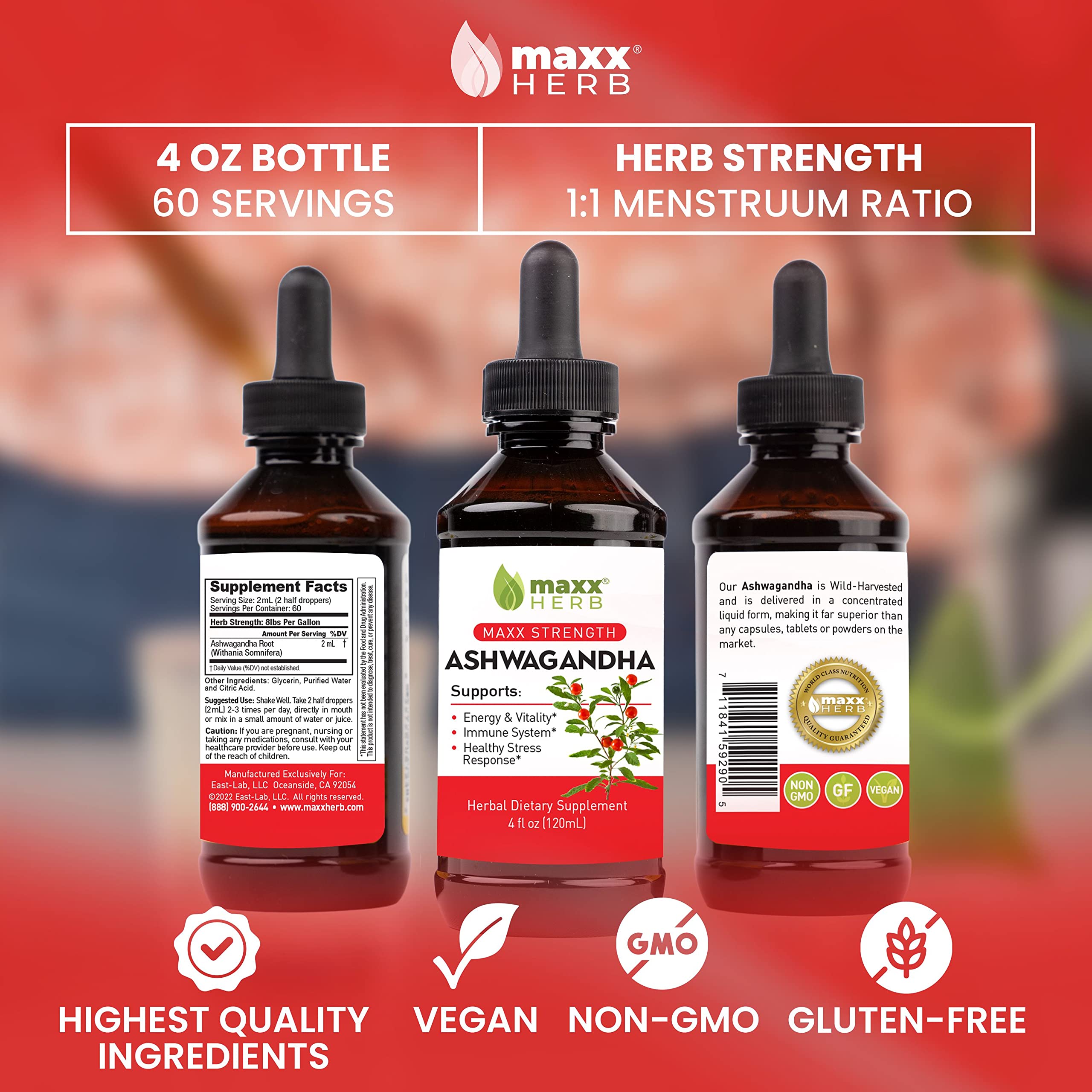 Maxx Herb botella en mano para comparar tamaño y facilidad de uso