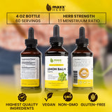 Maxx Herb etiqueta con ingredientes y proceso de extracción transparente