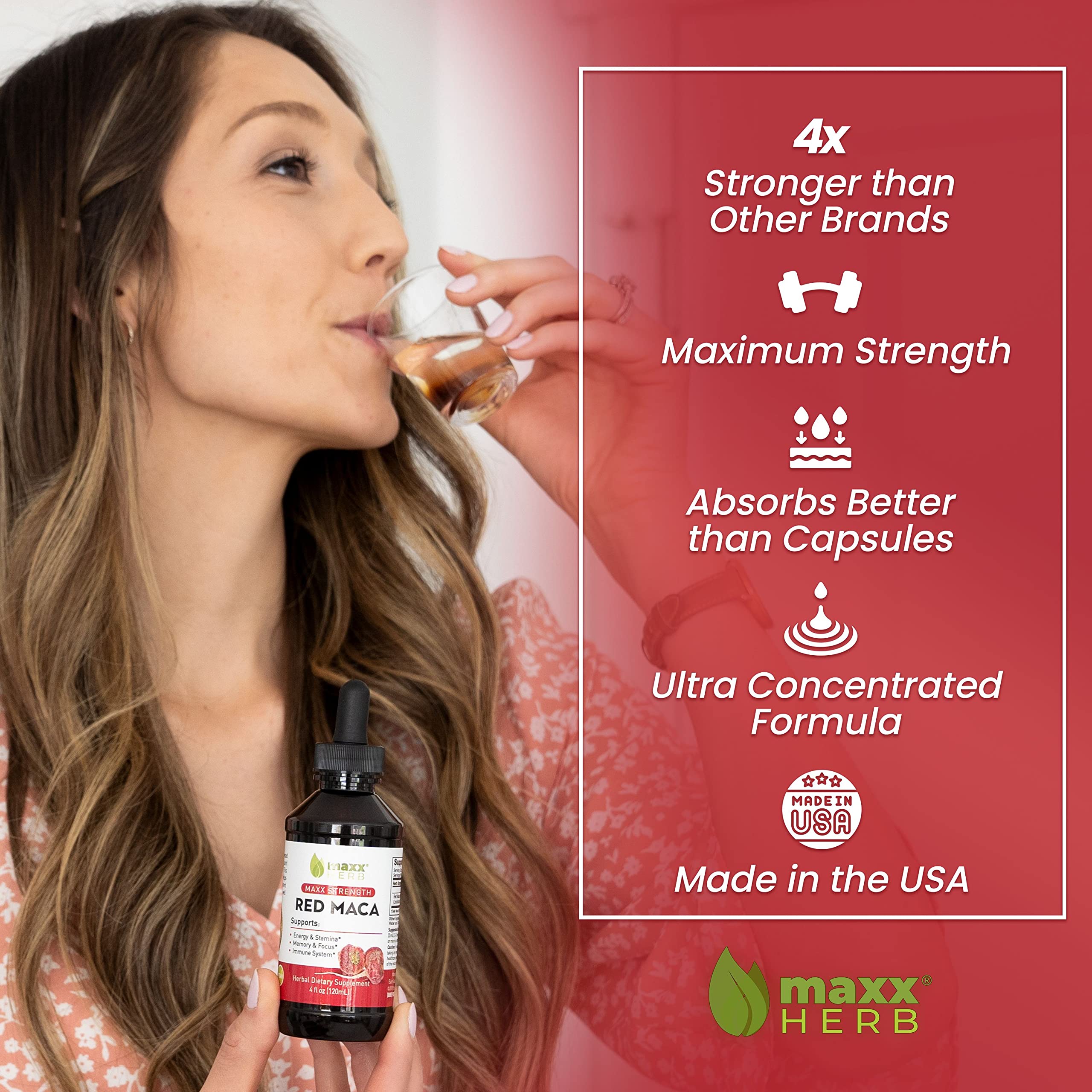 Maxx Herb primer plano del líquido y textura, enfatiza concentración y pureza