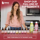 Maxx Herb etiqueta nutricional legible, garantiza ingredientes y fabricación clara