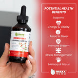 Maxx Herb gota de extracto líquido resaltando textura y pureza