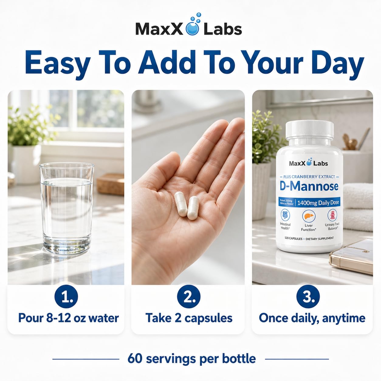 MaxX Labs etiqueta nutricional ampliada para ver la información