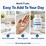 MaxX Labs etiqueta nutricional ampliada para ver la información
