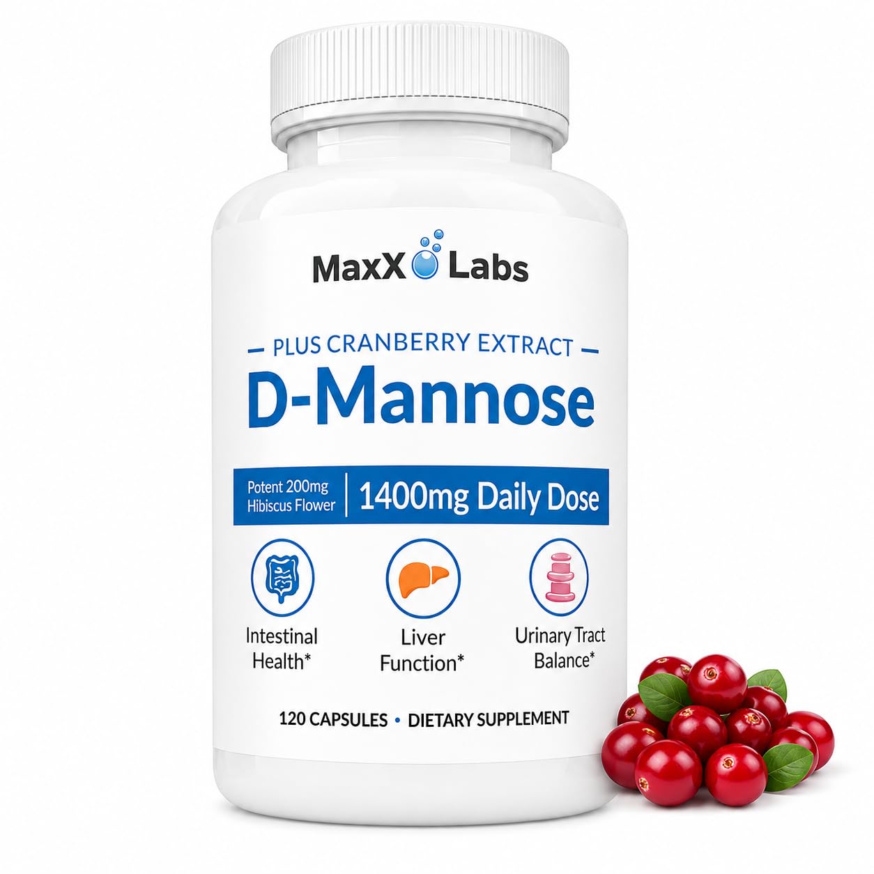 MaxX Labs frente del envase mostrando la marca y beneficios