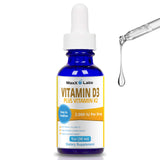 MaxX Labs botella frontal D3 K2 mostrando envase y beneficio claridad