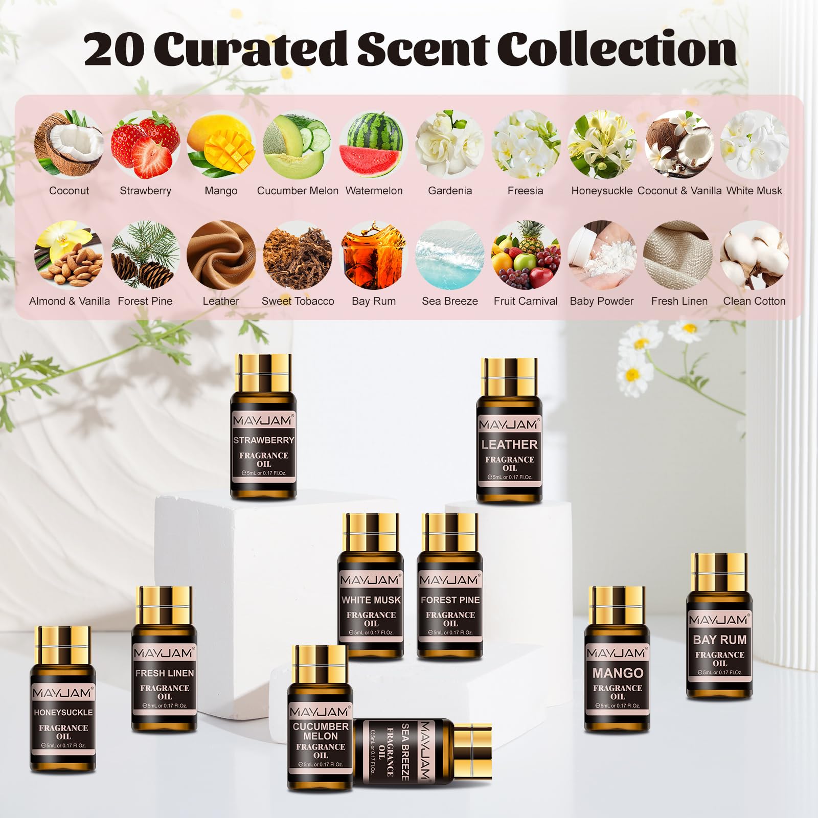 MAYJAM gota de aceite en superficie que muestra concentración aromática