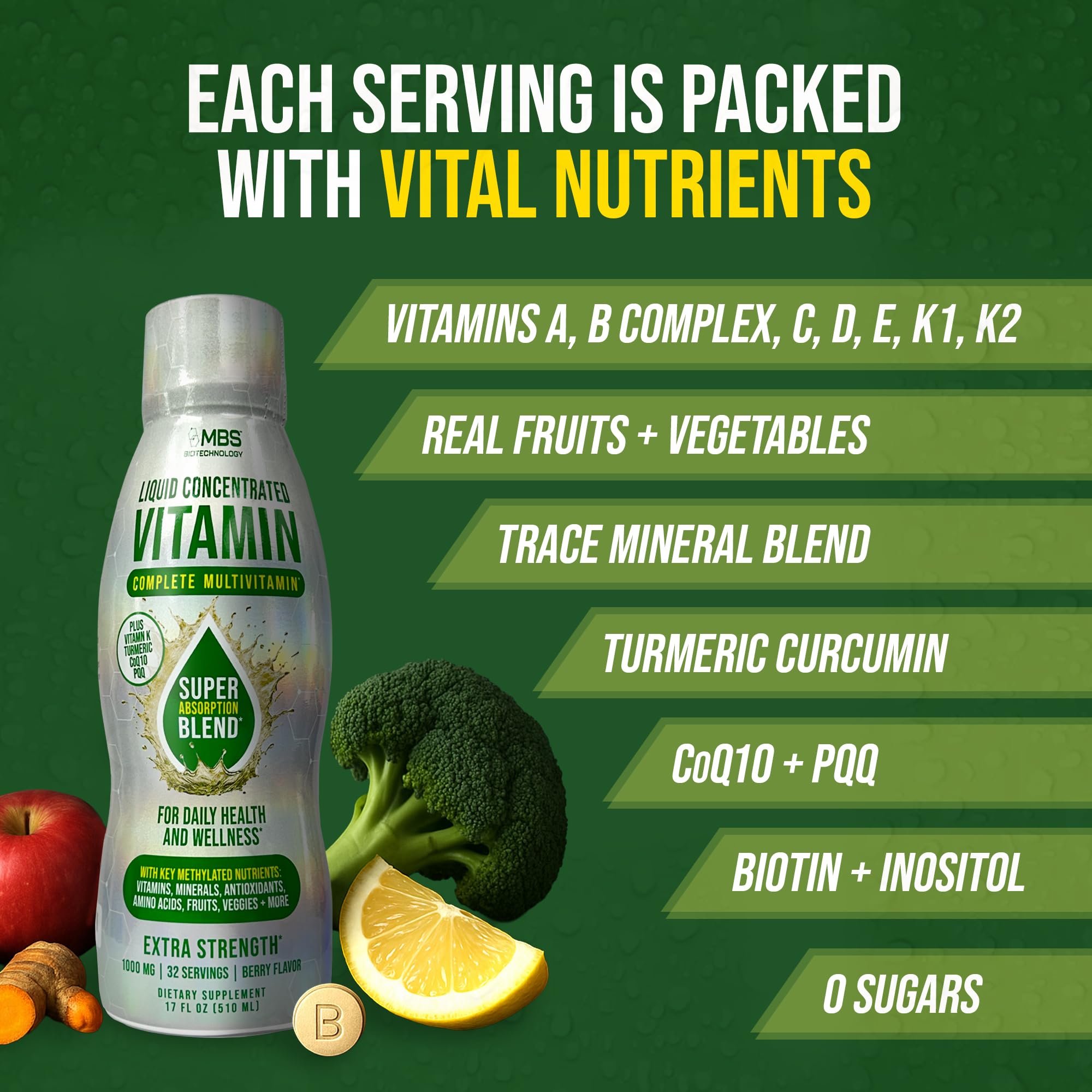 MBS Biotechnology etiqueta nutricional clara con ingredientes detallados