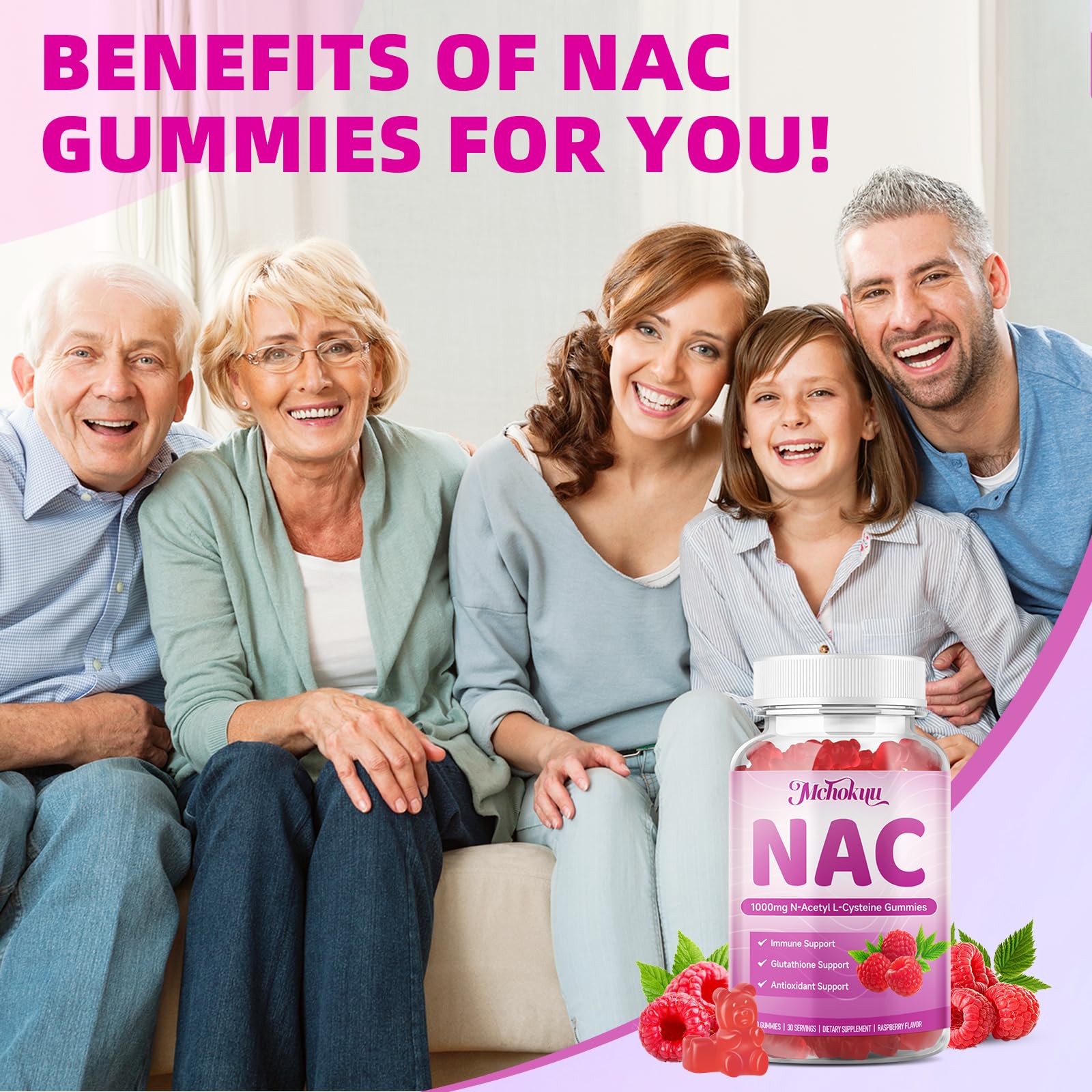 Mchokuu etiqueta nutricional enfocada con información de NAC
