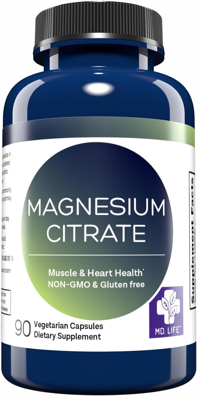 MD. Life botella frontal mostrando diseño y aporte de 250 mg