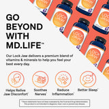 MD.LIFE primer plano de cápsulas veganas que transmite pureza y textura