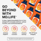 MD.LIFE cápsula individual en primer plano para fácil ingestión