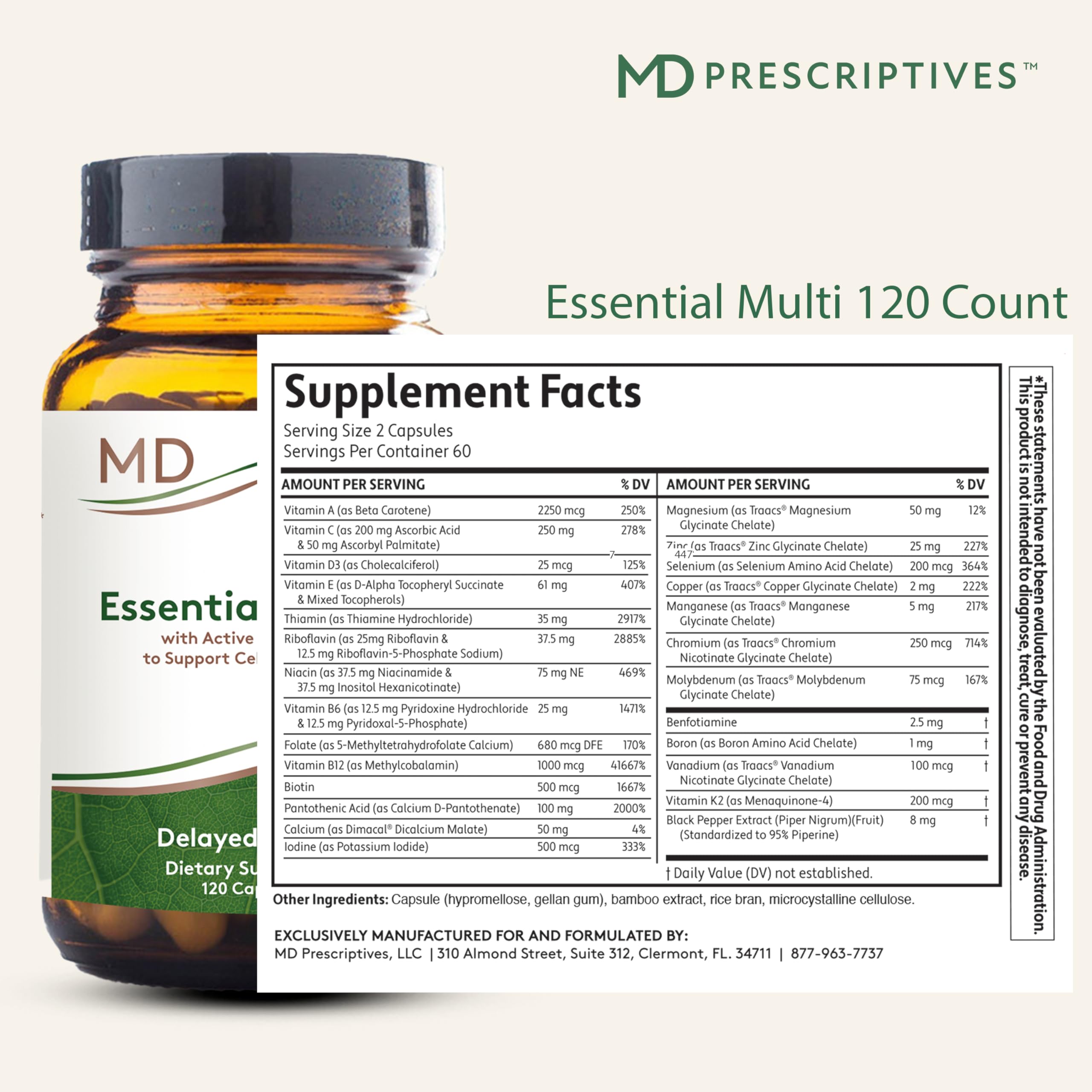 MD Prescriptives cápsula detalle para apreciar la textura y recubrimiento