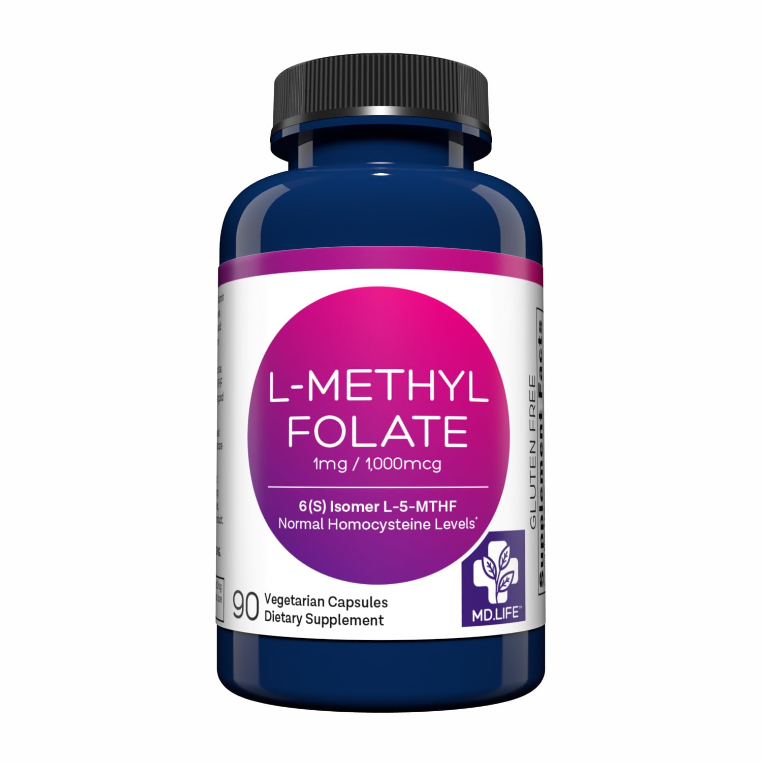 MD.LIFE envase frontal mostrando etiqueta profesional y beneficio de 1 mg por cápsula