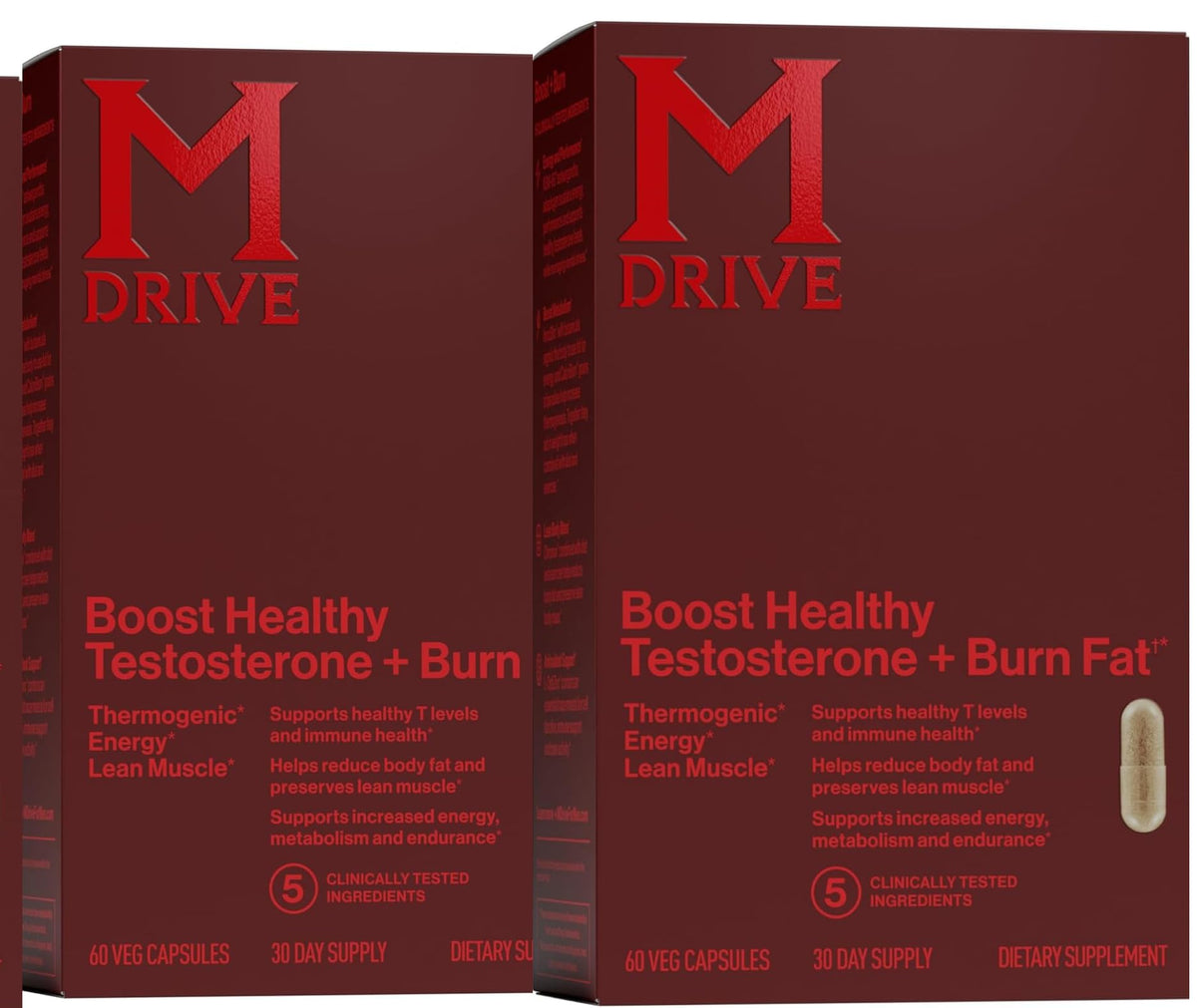 Mdrive Boost and Burn envase frontal mostrando etiqueta y beneficios visibles