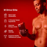 Mdrive etiqueta con lista de ingredientes y beneficios verificables