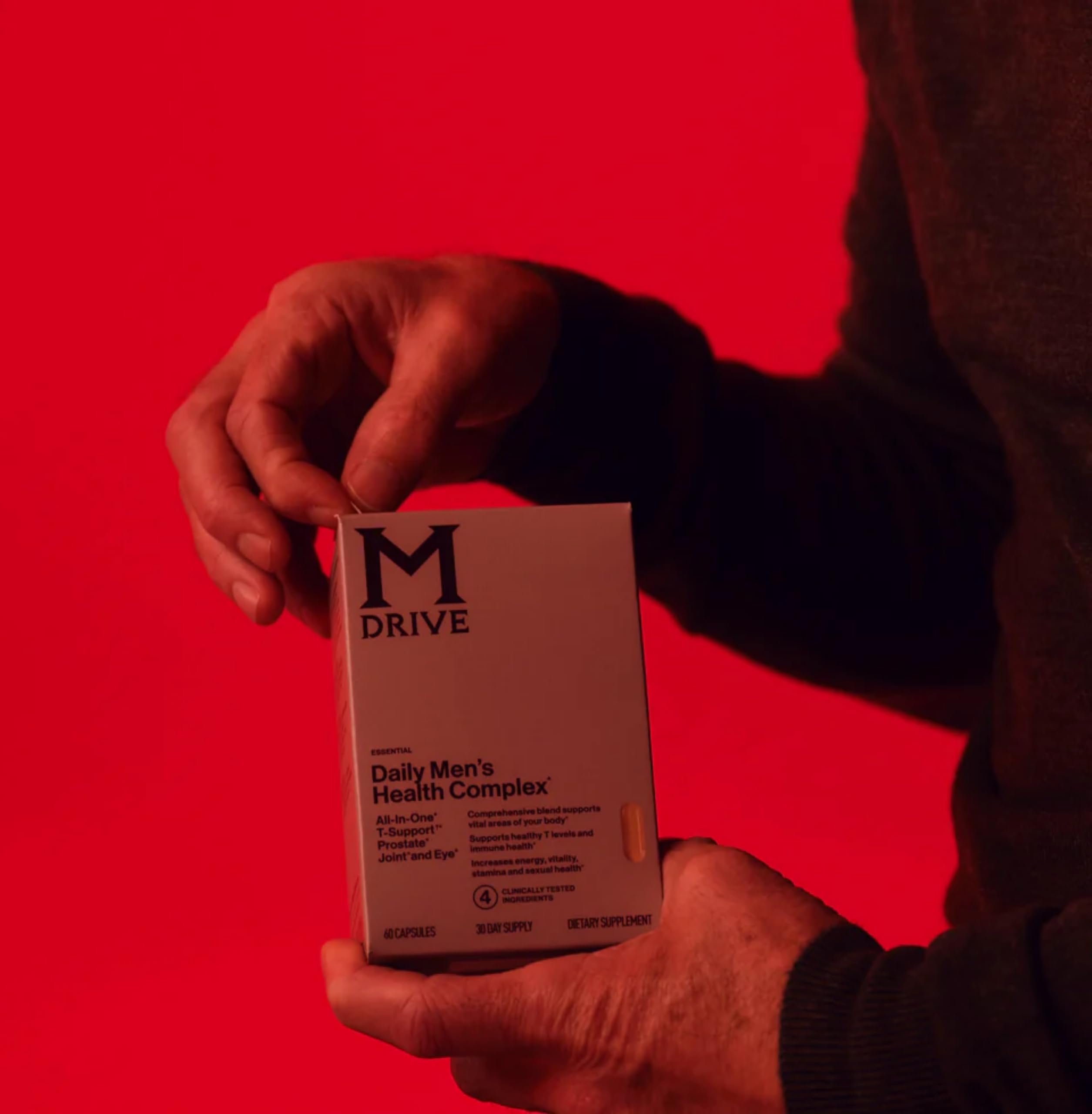 Ingredientes activos de Mdrive dispuestos para destacar formulación