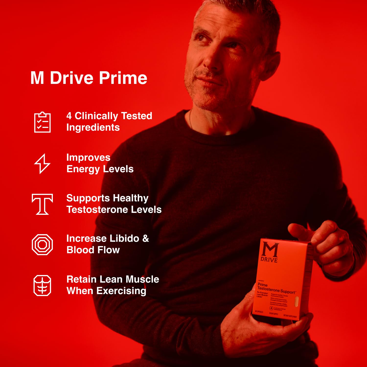 Mdrive Prime ingredientes KSM-66 y S7 destacando energía y resistencia