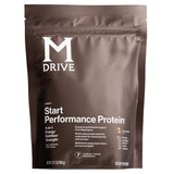Mdrive Start frente del envase mostrando 30 porciones y sabor chocolate mousse