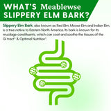 Meablewse vaso con bebida preparada con slippery elm para alivio de garganta