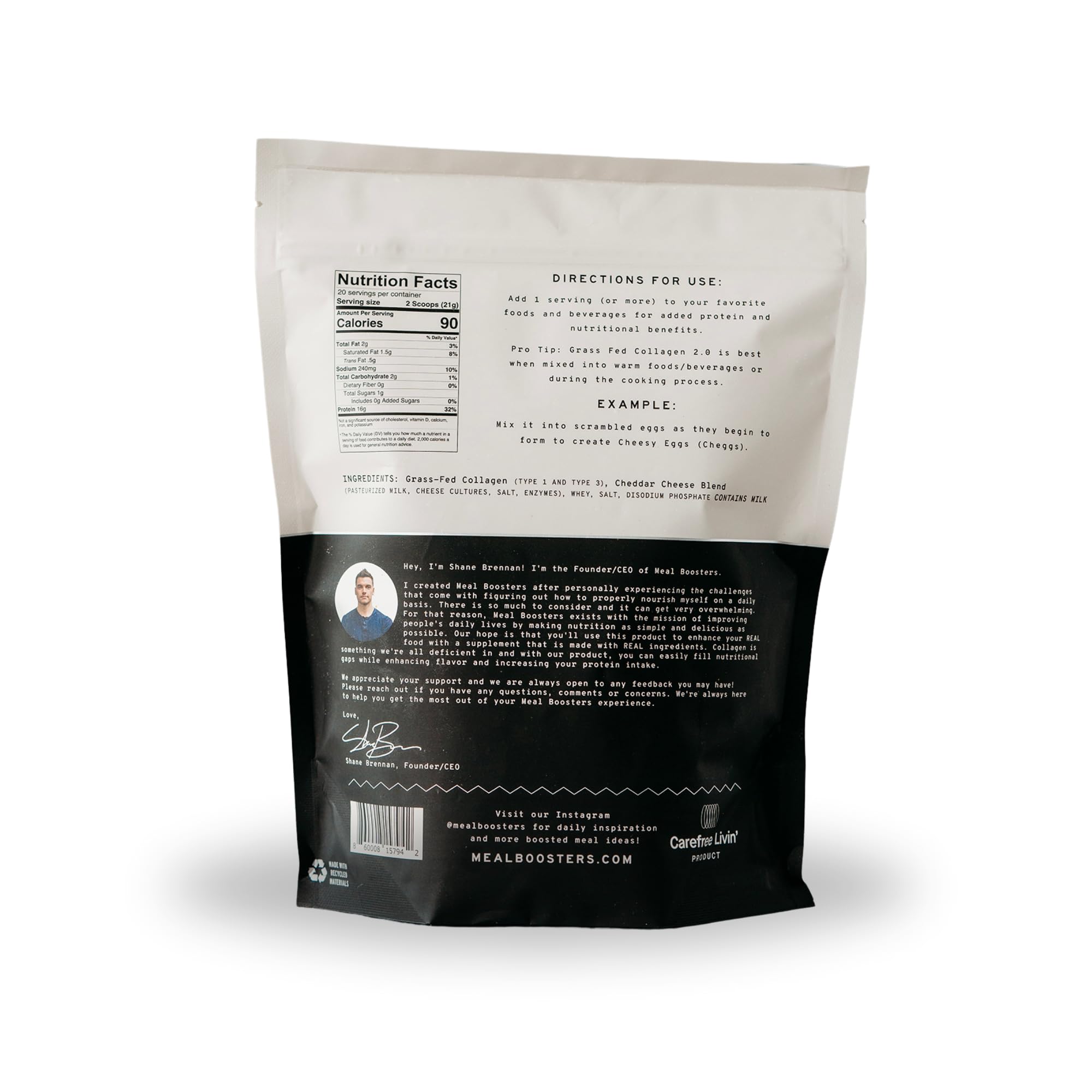 Meal Boosters integrado en pasta con salsa para comida completa alta en proteína