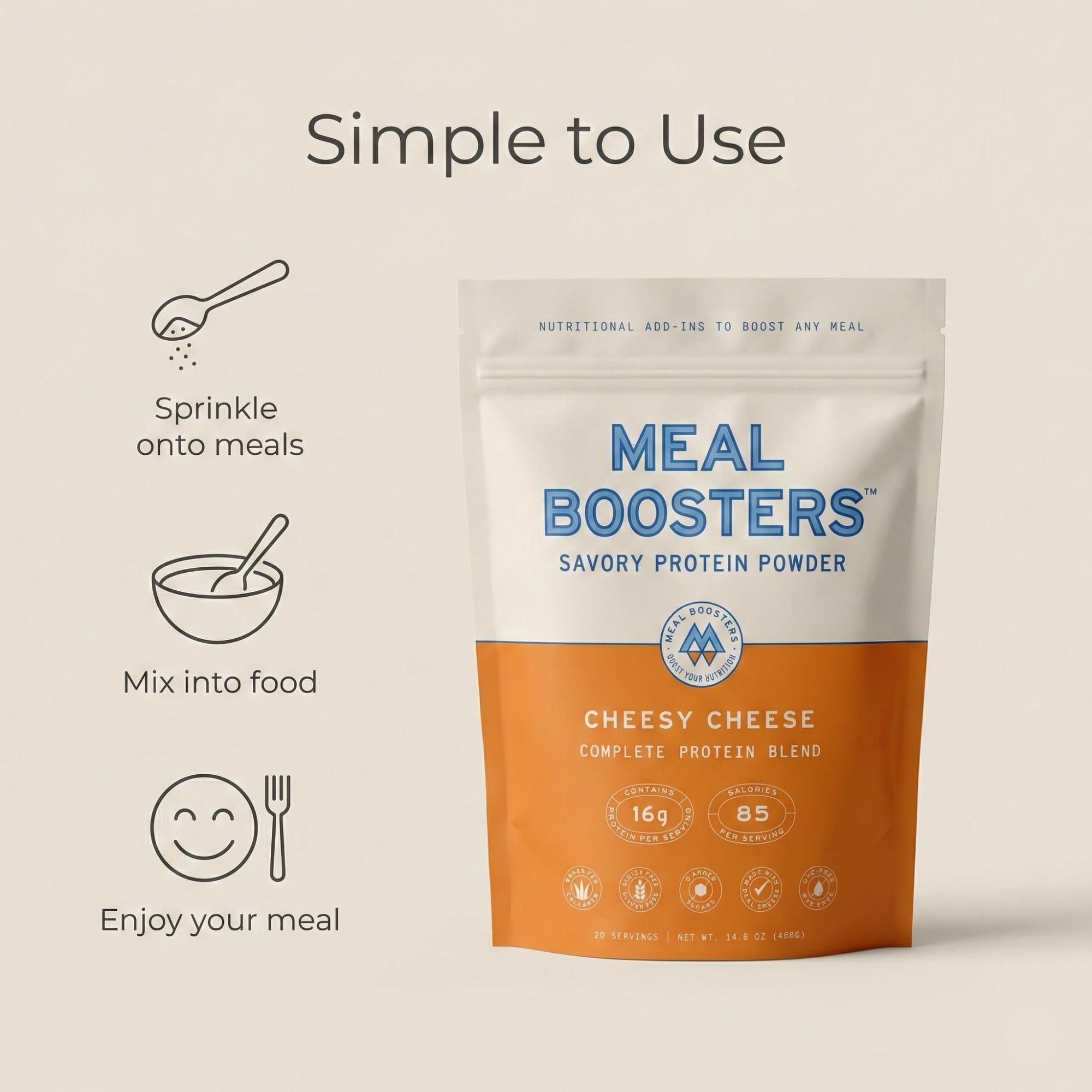 Meal Boosters integrado en pasta cremosa para mejor consistencia