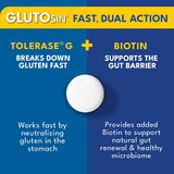 Medagel GLUTOsin tabletas en mano para comparación de tamaño